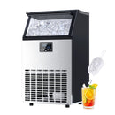 Commercial Ice Maker Machine,100lbs/24H Moon-Shaped Ice Machine with 28 Lbs Storage Capacity by Kismile