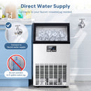 Commercial Ice Maker Machine,100lbs/24H Moon-Shaped Ice Machine with 28 Lbs Storage Capacity