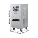 Commercial Single-Flavor Hard Serve Stainless Steel Ice Cream Machine, 20-25L/H (SAK20782)