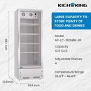 Commercial Single Glass Door Upright Beverage Cooler Refrigerator With LED Lighting (SAK24713) by SAKSBY WHOLESALE
