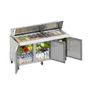 Commercial Stainless Steel Sandwich Prep Table Refrigerator (SAK19586) by SAKSBY WHOLESALE
