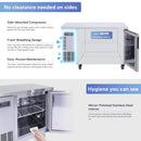 Heavy-Duty Commercial Stainless Steel Undercounter Worktop Freezer (SAK47218) by SAKSBY WHOLESALE