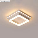 GobekUsa Compact Metal LED Flush Mount Ceiling Light with Acrylic Diffuser - Minimalist Design