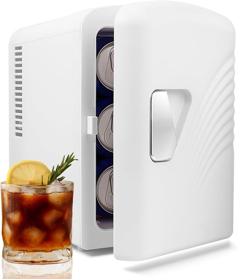 Compact Refrigerator, Portable Mini Fridge, Skin Care 4L Capacity/6 Cans F3404
