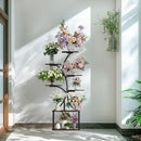 GobekUsa Compact Tree Design Plant Stand with Multiple Shelves
