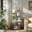 GobekUsa Compact Tree Design Plant Stand with Multiple Shelves