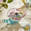 GobekUsa Conch Candy Jar & Fruit Tray: Creative Transparent Glass Storage Basket