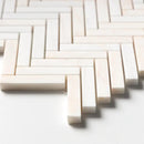 Confetti Honed Herringbone 5/8x3 Marble Mosaics 10 7/16x12 13/16