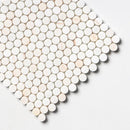 Confetti Honed Penny Round Marble Mosaics 11 1/2x11 1/2