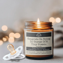 Congrats On Being In Charge Of A Tiny Human 9oz Family Candle Malicious Women Co by Malicious Women Co.
