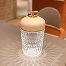 GobekUsa Conical Crystal Bedside Lamp: Elegant LED Reading Light for Home Decoration & Atmosphere