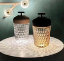 GobekUsa Conical Crystal Bedside Lamp: Elegant LED Reading Light for Home Decoration & Atmosphere