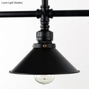 GobekUsa Conical Island Farmhouse Lighting - Black Metallic 3-Bulb Ceiling Light for Dining Room