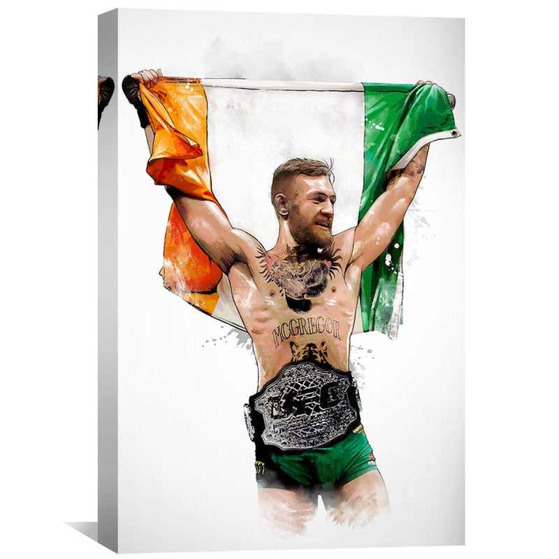 Conor and the Flag Canvas