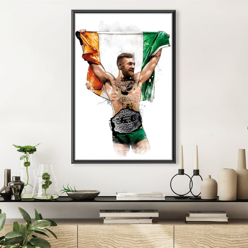 Conor and the Flag Canvas