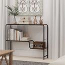 Console Table with Storage Shelf and Metal Frame for Living Room by DirectDeals
