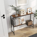 Console Table with Storage Shelf and Metal Frame for Living Room by LJGDeals