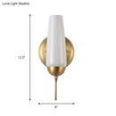 GobekUsa Contemporary 1/2-Light Conical Sconce Wall Lamp in Gold with Opal Glossy Glass