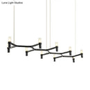 GobekUsa Contemporary 10-Head Ceiling Pendant with Aluminum Alloy Shade - Black, White, Chrome, or Gold Tube Hanging Light for Island