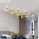 GobekUsa Contemporary 10-Head Ceiling Pendant with Aluminum Alloy Shade - Black, White, Chrome, or Gold Tube Hanging Light for Island