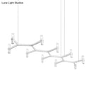 GobekUsa Contemporary 10-Head Ceiling Pendant with Aluminum Alloy Shade - Black, White, Chrome, or Gold Tube Hanging Light for Island