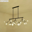 GobekUsa Contemporary 27-Light Gold/Black Branching Island Ceiling Lamp for Dining Room