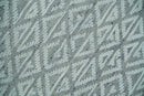 Contemporary 8x10 carved pattern Ivory and Gray hand knotted wool rug by The Rug Decor
