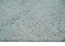 Contemporary 8x10 Silver and Charcoal Modern Abstract Handmade Wool Area Rug by The Rug Decor