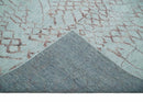 Contemporary 8x10 Silver and Pink Modern Abstract Handmade Wool Area Rug by The Rug Decor