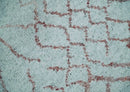 Contemporary 8x10 Silver and Pink Modern Abstract Handmade Wool Area Rug by The Rug Decor