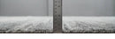 Contemporary Abstract 9x12 Hand Knotted Silver and Charcoal Wool and Bamboo Silk Area Rug