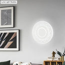 GobekUsa Contemporary Acrylic Disk Wall Light: Black/White LED Sconce Fixture for Living Room - Warm/White Light