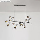 GobekUsa Contemporary Acrylic LED Pendant Light with Bird Decoration - Branch Dining Room Island Lamp Kit