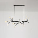 GobekUsa Contemporary Acrylic LED Pendant Light with Bird Decoration - Branch Dining Room Island Lamp Kit