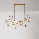 GobekUsa Contemporary Acrylic LED Pendant Light with Bird Decoration - Branch Dining Room Island Lamp Kit