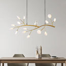 GobekUsa Contemporary Acrylic LED Pendant Light with Bird Decoration - Branch Dining Room Island Lamp Kit