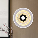 GobekUsa Contemporary Acrylic Round LED Wall Sconce - White Bedside Lamp Fixture