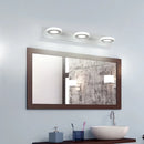 GobekUsa Contemporary Adjustable Circle Bathroom Wall Light Fixture in White Acrylic with 3 Bulbs - Warm/White Light