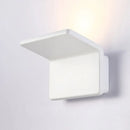 GobekUsa Contemporary Aluminum LED Wall Lamp - 4"/8" Wide Bend Square Sconce Light Fixture in Black/White