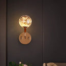 GobekUsa Contemporary LED Glass Wall Mount Light with Bedroom Starry Theme