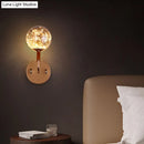 GobekUsa Contemporary LED Glass Wall Mount Light with Bedroom Starry Theme