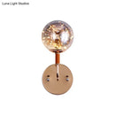 GobekUsa Contemporary LED Glass Wall Mount Light with Bedroom Starry Theme