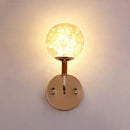 GobekUsa Contemporary LED Glass Wall Mount Light with Bedroom Starry Theme