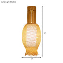 GobekUsa Contemporary Bamboo Wall Sconce Light with Inner White Cylinder Shade