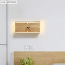GobekUsa Contemporary Beige Wall Sconce with Acrylic LED - Flush Mount, Rectangular/Round Parlor Design.
