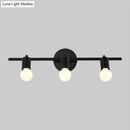 GobekUsa Contemporary Black 3-Arm Vanity Light Fixture with Bare Bulb