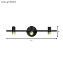 GobekUsa Contemporary Black Adjustable 3-Bulb Wall Sconce Vanity Light