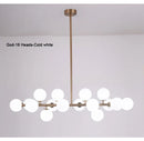 GobekUsa Contemporary Black and Gold Chandelier - White Glass Ball