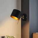 GobekUsa Contemporary Metal Drum Wall Sconce Light - Black, 1 Bulb - Bedroom Lighting Fixture