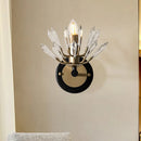 GobekUsa Contemporary Black and Gold Sputnik Crystal Sconce Light - Wall Mounted
